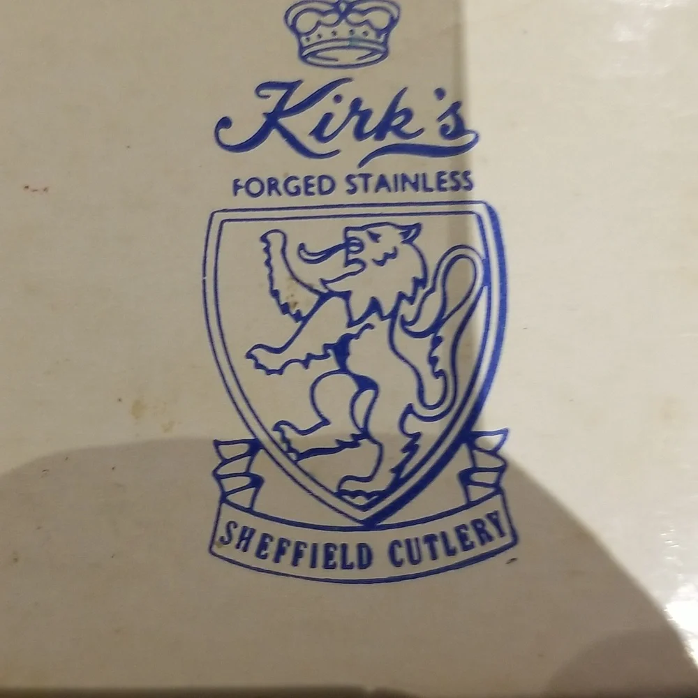 Kirk's Forged Stainless Steel Sheffield Cutlery serving knife Vintage New